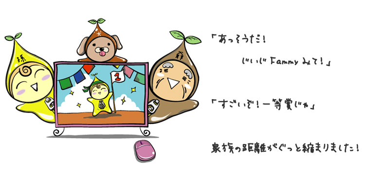 Fammyを利用し距離がぐっと縮まった家族